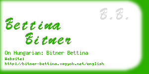 bettina bitner business card